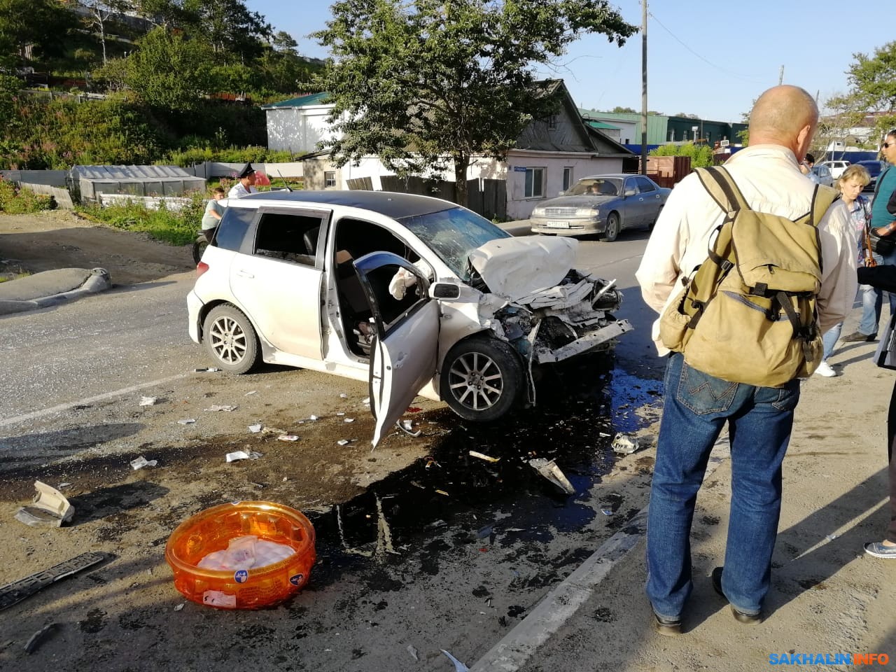 В дорожной аварии на улице Гвардейской в Корсакове пострадала сахалинка.  Сахалин.Инфо