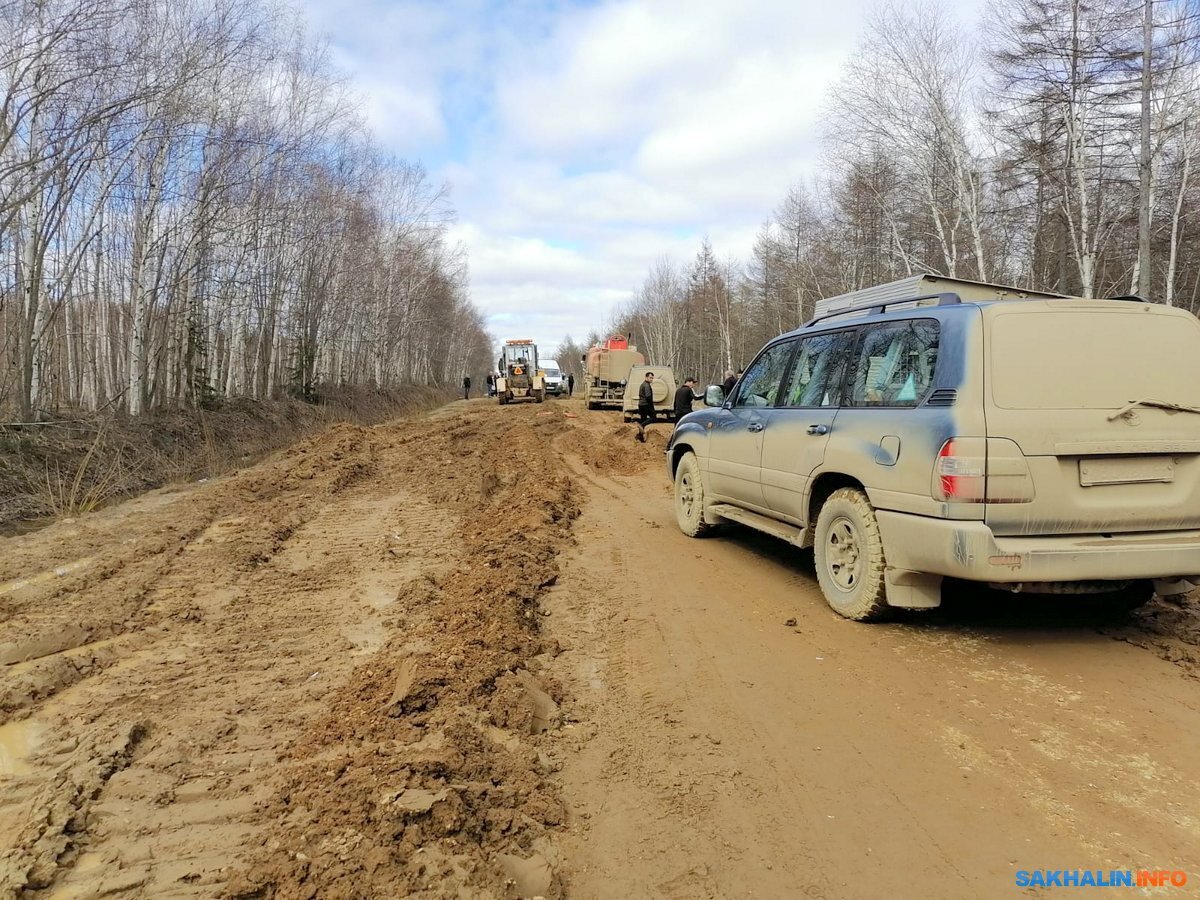 Сахком новости курил. Дорога Южно-Сахалинск Оха. Сахалин Ныш. Село Ныш Сахалинская область. Грунтовые дороги Сахалин.