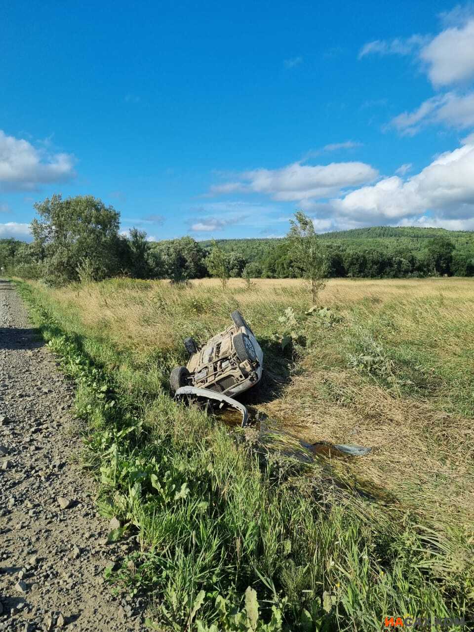 В Углегорском районе с дороги слетел автомобиль. Сахком — новости Сахалина  и Курил